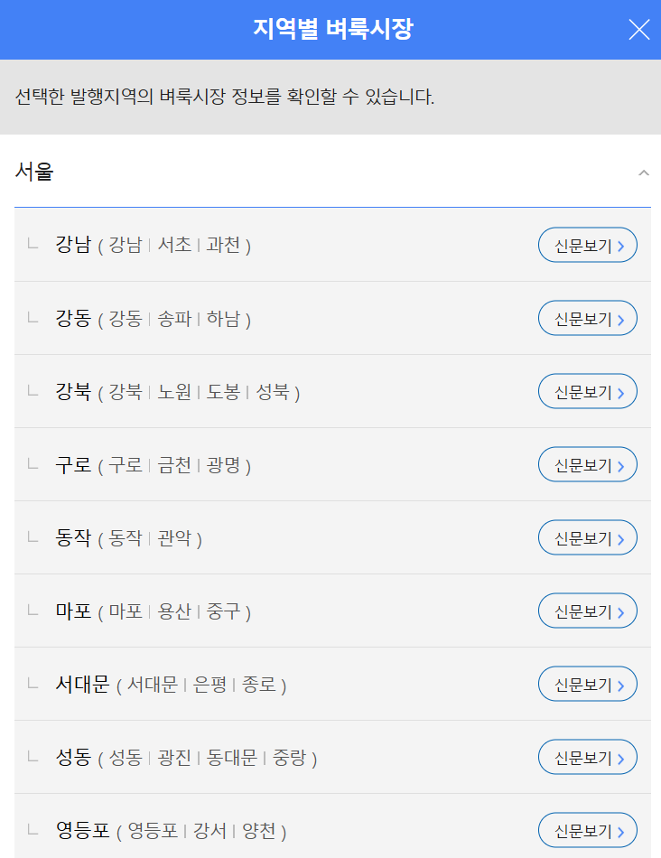 벼룩시장 신문 그대로 보기 순서