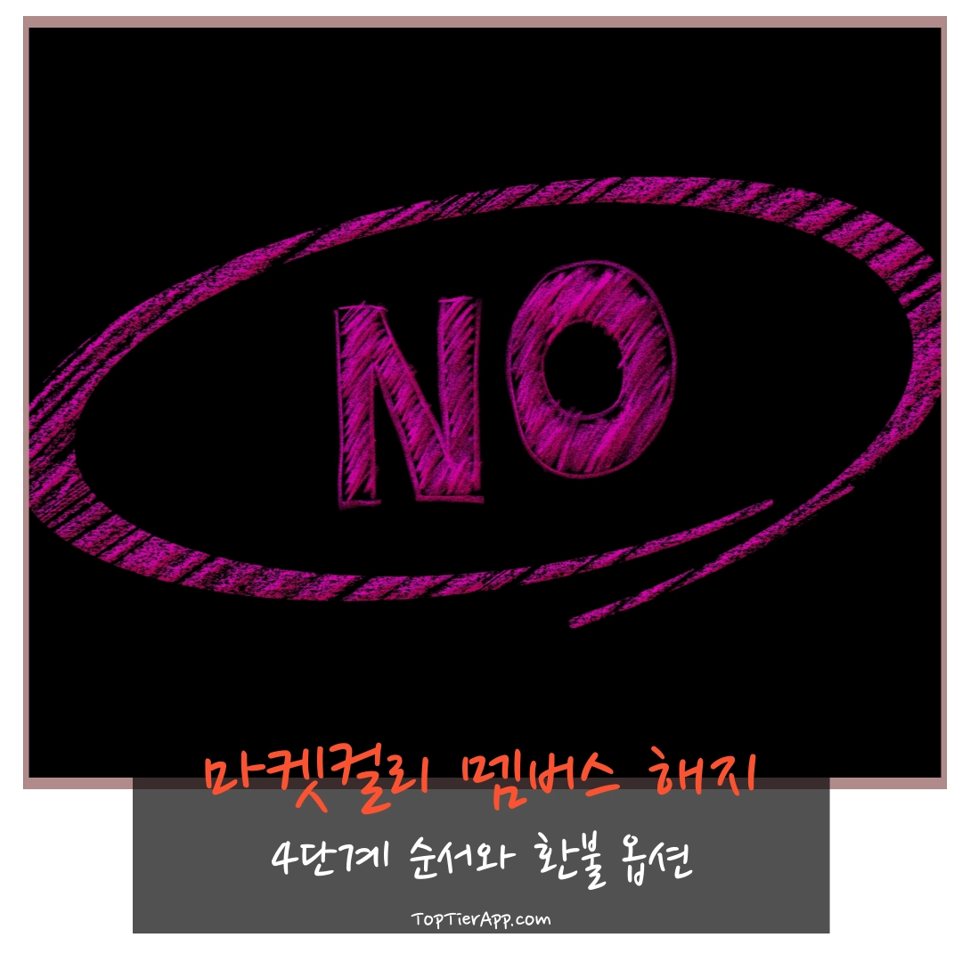 마켓컬리멤버스 해지 순서 대표 이미지