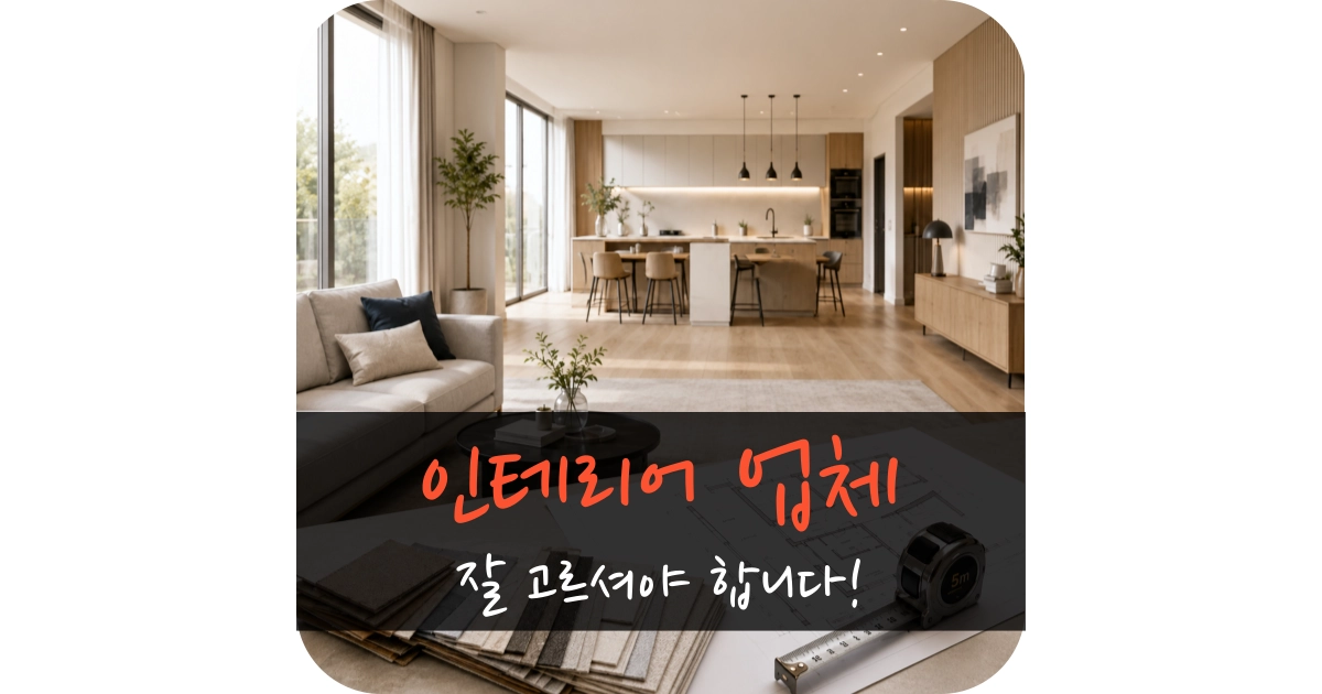 인테리어 업체 잘 고르는 법